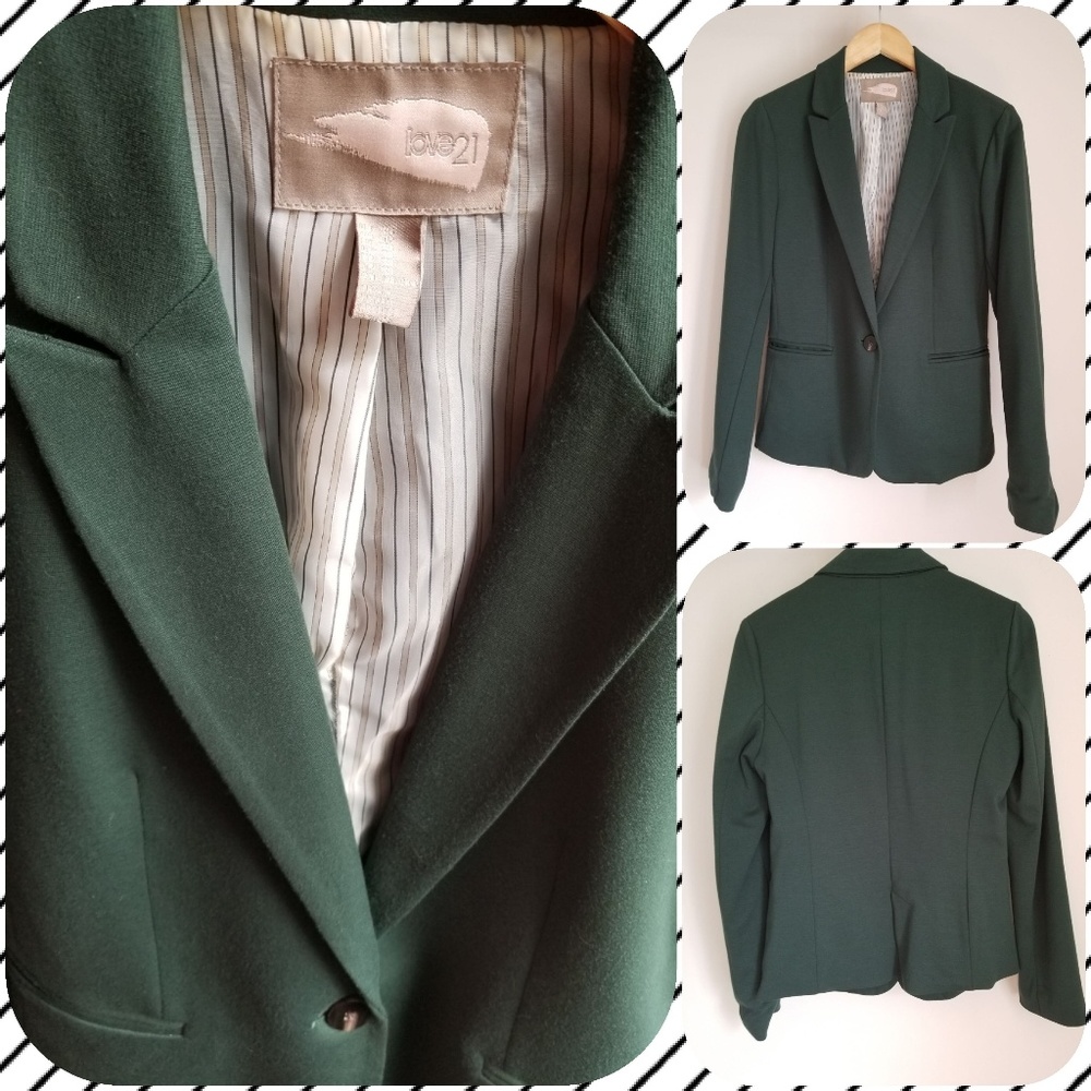 Green Forever 21 Blazer XS to Small